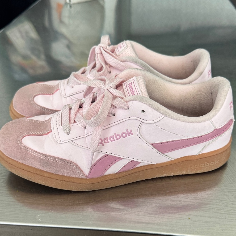 Reebok Pink Low-Top Sneakers with Dusty Rose Accents
